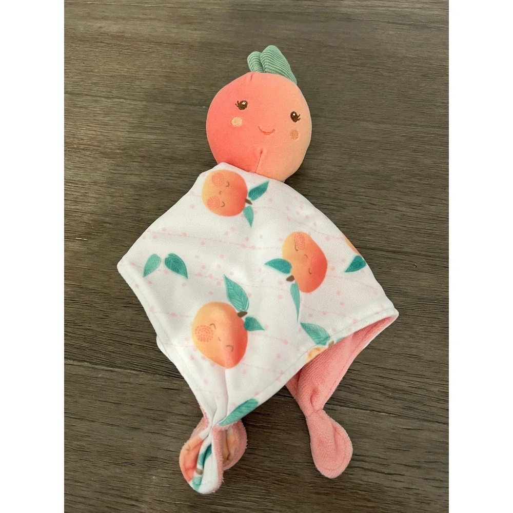Mary Meyer Sweet Peach Lulubelle Lovey Baby Security Blanket Plush Pink Fruit
